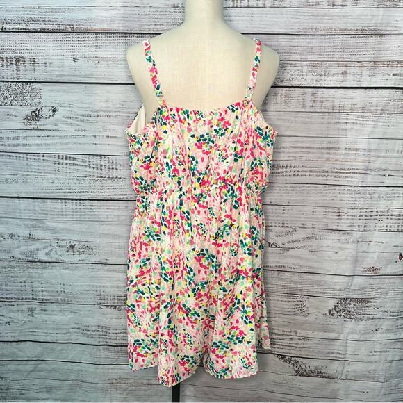 Torrid 2X Georgette Surplice Wrap Romper Spotted Confetti Sleeveless Adjustable - Picture 2 of 14